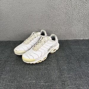 Nike Air Max Plus TN Tuned Air Triple White Mens 12 Leather Patina Retro